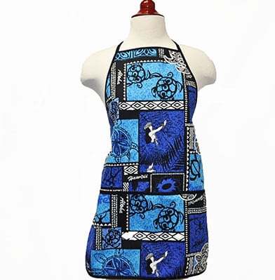 Unisex canvas Hawaiian print apron 202Green