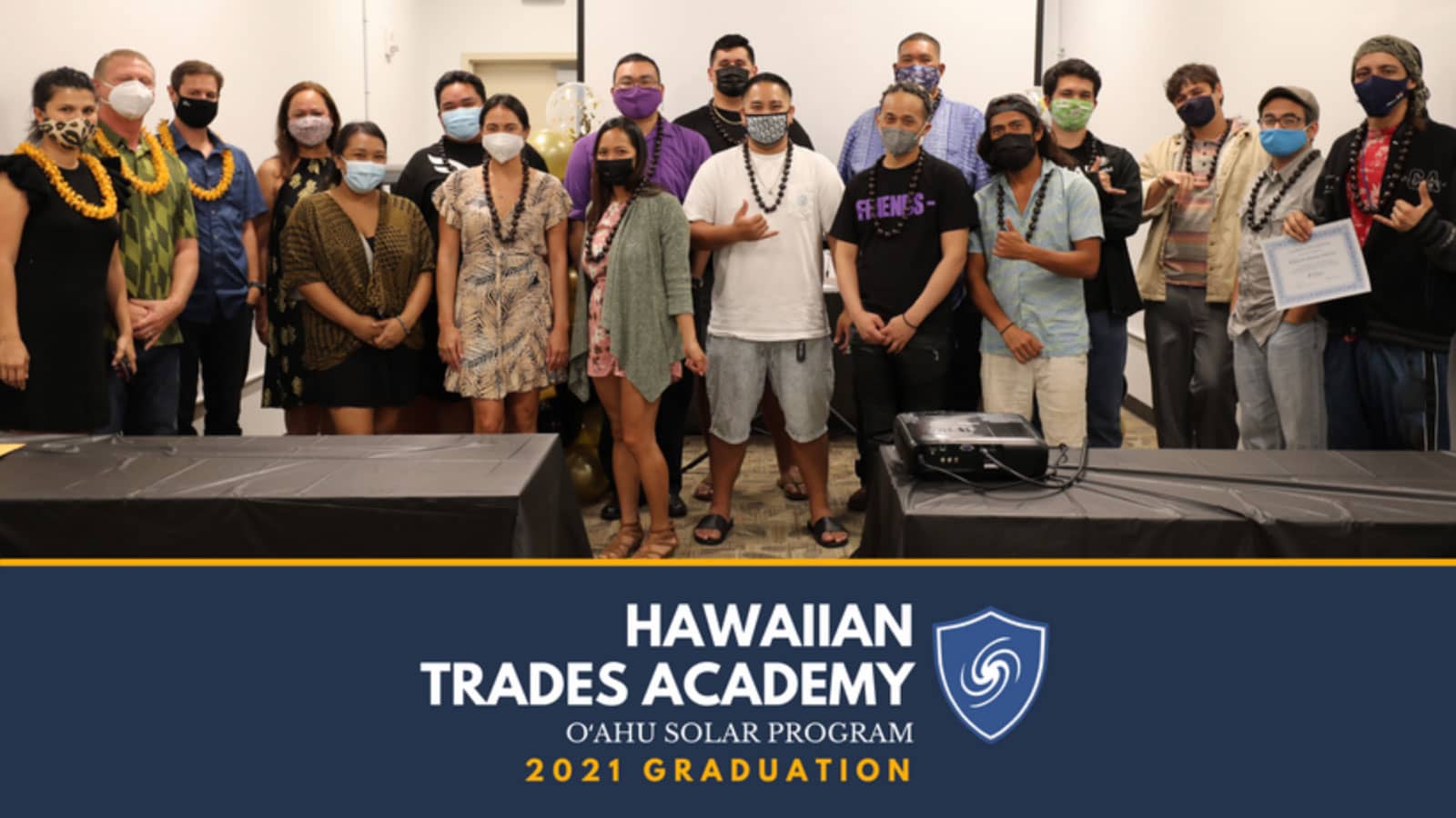 Hawaiian Trades Academy Oahu Solar Program Graduation