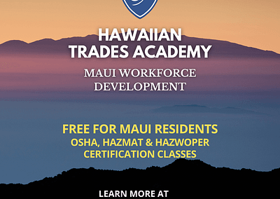 CNHA Offering Free Workforce Development Certification Courses on Maui