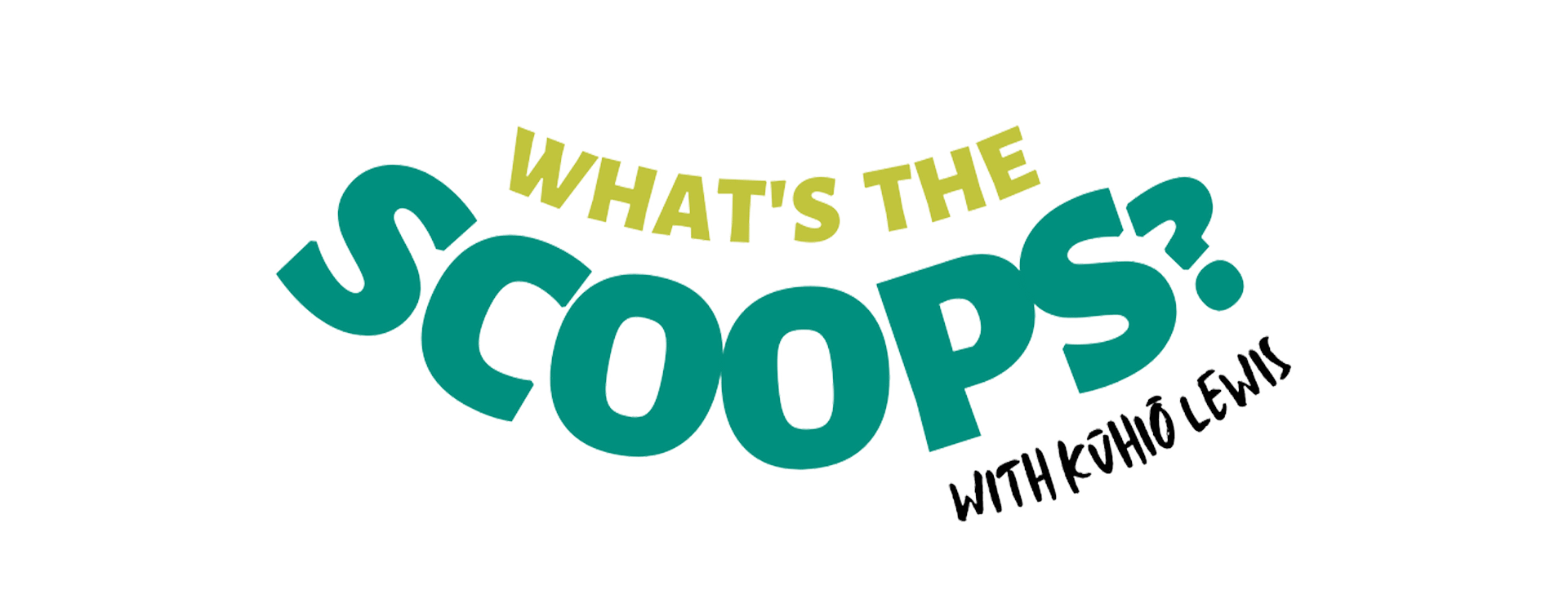 What's the Scoops with Kuhio Lewis Logo
