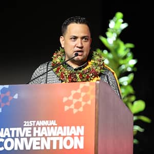 Kuhio Lewis at Native Hawaiian Convention