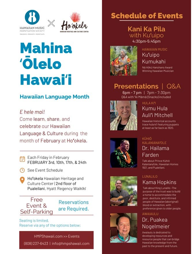 Mahina Olelo Hawaii Event Schedule Flyer_v02 - Jeninne Heleloa