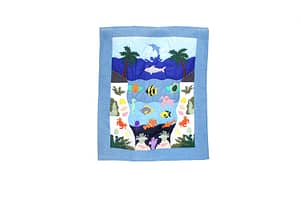 Quilted Baby Blanket – Blue