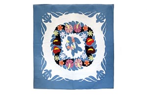 Quilted 80×80 Wall Hanging – Blue