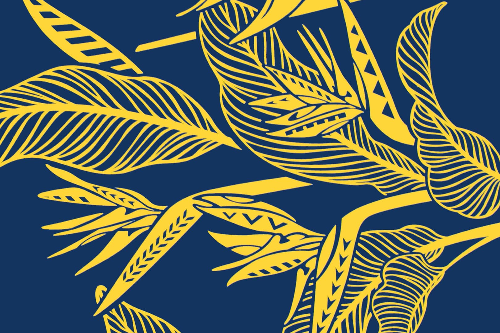 PBB2700 Royal/Yellow Hawaii Fabric Mart