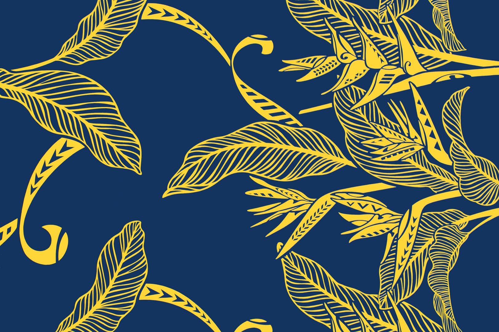 PBB2700 Royal/Yellow Hawaii Fabric Mart